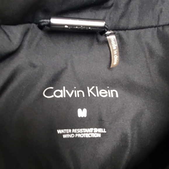 Men's Calvin Klein Black Water Resistant Shell Wind Protective Jacket M - Picture 4 of 9